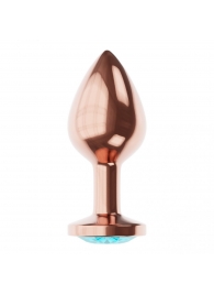 Пробка цвета розового золота с малиновым кристаллом Diamond Topaz Shine L - 8,3 см. - Lola Games - купить с доставкой в Нефтекамске