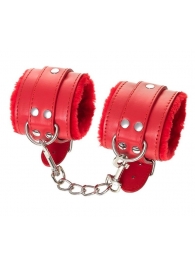 Красные наручники Anonymo из искусственной кожи - ToyFa - купить с доставкой в Нефтекамске