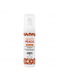 Разогревающее массажное масло Gourmet White Peach Organic с органическими ингредиентами - 50 мл. - Exsens - купить с доставкой в Нефтекамске