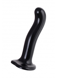 Черный стимулятор для пар P G-Spot Dildo Size M - 18 см. - Strap-on-me - в Нефтекамске купить с доставкой