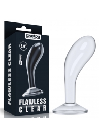 Прозрачный стимулятор простаты Flawless Clear Prostate Plug - 15 см. - Lovetoy - в Нефтекамске купить с доставкой