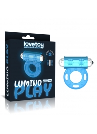 Голубое, светящееся в темноте эрекционное виброкольцо Lumino Play Vibrating Penis Ring - Lovetoy - в Нефтекамске купить с доставкой