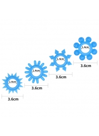Набор из 4 голубых, светящихся в темноте эрекционных колец Lumino Play - Lovetoy - в Нефтекамске купить с доставкой