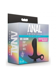 Черный анальный вибратор Silicone Vibrating Prostate Massager 01 - 10,8 см. - Blush Novelties - в Нефтекамске купить с доставкой