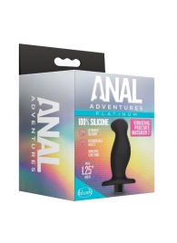 Черный анальный вибромассажёр Silicone Vibrating Prostate Massager 02 - 10,8 см. - Blush Novelties - в Нефтекамске купить с доставкой