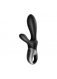 Черный анальный вибратор Heat Climax+ с функцией нагрева - 20,6 см. - Satisfyer - в Нефтекамске купить с доставкой