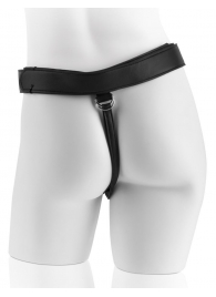 Страпон с телесной насадкой 7  Uncut with Strap on Harness - 18 см. - Pipedream - купить с доставкой в Нефтекамске