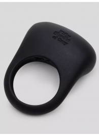 Черное эрекционное виброкольцо Sensation Rechargeable Vibrating Love Ring - Fifty Shades of Grey - в Нефтекамске купить с доставкой