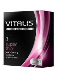 Ультратонкие презервативы VITALIS PREMIUM super thin - 3 шт. - Vitalis - купить с доставкой в Нефтекамске