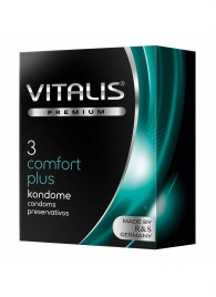 Контурные презервативы VITALIS PREMIUM comfort plus - 3 шт. - Vitalis - купить с доставкой в Нефтекамске