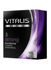 Презервативы с утолщенной стенкой VITALIS PREMIUM strong - 3 шт. - Vitalis - купить с доставкой в Нефтекамске