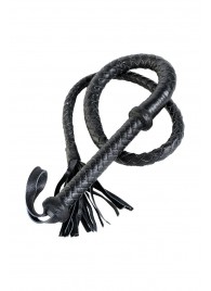 Длинный кожаный кнут с хлопушками на конце - ToyFa - купить с доставкой в Нефтекамске