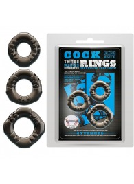 Набор из 3 эластичных дымчатых эрекционных колец - Baile - в Нефтекамске купить с доставкой