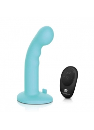 Голубая изогнутая насадка 6in Remote Control Ripple P-Spot G-Spot на черных трусиках - 16 см. - Pegasus - купить с доставкой в Нефтекамске