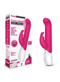 Розовый вибромассажер для G-точки Come hither G-Spot Rabbit - 24,5 см. - Rabbit Essentials