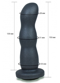 Черная анальная рельефная насадка-фаллоимитатор - 15 см. - LOVETOY (А-Полимер) - купить с доставкой в Нефтекамске