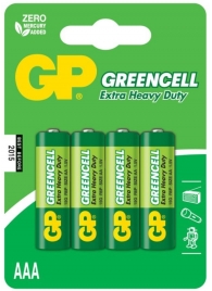 Батарейки солевые GP GreenCell AAA/R03G - 4 шт. - Элементы питания - купить с доставкой в Нефтекамске