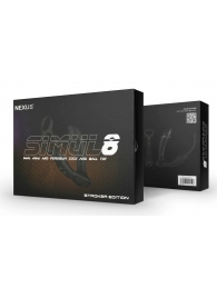 Черный вибромассажер простаты Nexus Simul8 Stroker Edition с кольцами для пениса и мошонки - Nexus Range - в Нефтекамске купить с доставкой
