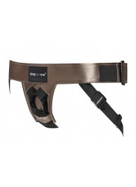 Бронзовый пояс для насадок Curious Harness - Strap-on-me - купить с доставкой в Нефтекамске