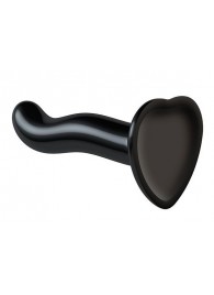 Черный фаллоимитатор-насадка Strap-On-Me P G spot Dildo size S - 16,4 см. - Strap-on-me - купить с доставкой в Нефтекамске
