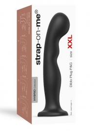 Черная насадка Strap-On-Me Dildo Plug P G size XXL - Strap-on-me - купить с доставкой в Нефтекамске