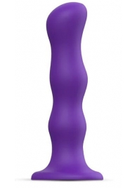 Фиолетовая насадка Strap-On-Me Dildo Geisha Balls size M - Strap-on-me - купить с доставкой в Нефтекамске