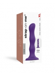 Фиолетовая насадка Strap-On-Me Dildo Geisha Balls size XL - Strap-on-me - купить с доставкой в Нефтекамске