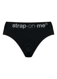 Черные трусики для насадок Heroine Lingerie Harness - size L - Strap-on-me - купить с доставкой в Нефтекамске