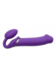 Фиолетовый безремневой вибрострапон Silicone Bendable Strap-On - size XL - Strap-on-me - купить с доставкой в Нефтекамске