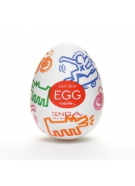 Мастурбатор-яйцо Keith Haring EGG STREET - Tenga - в Нефтекамске купить с доставкой