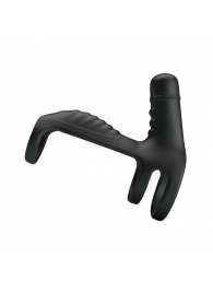 Черная вибронасадка на пенис Vibrating Penis Sling - Baile - в Нефтекамске купить с доставкой