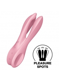 Розовый вибратор Threesome 1 с  пальчиками - Satisfyer в Нефтекамске Розовый вибратор Threesome 1 с  пальчиками - Satisfyer