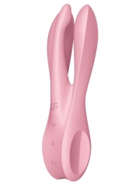 Розовый вибратор Threesome 1 с  пальчиками - Satisfyer в Нефтекамске Розовый вибратор Threesome 1 с  пальчиками - Satisfyer