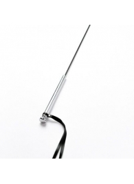 Черный кожаный стек с гладкой ручкой - 55 см. - Crazy Handmade - купить с доставкой в Нефтекамске