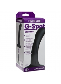 Черная изогнутая насадка Vac-U-Lock G-Spot - 16,5 см. - Doc Johnson - купить с доставкой в Нефтекамске