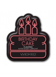 Лубрикант на водной основе со вкусом торта с кремом Wicked Aqua Birthday cake - 3 мл. - Wicked - купить с доставкой в Нефтекамске