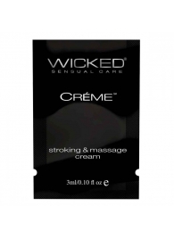 Крем для массажа и мастурбации Wicked Stroking and Massage Creme - 3 мл. - Wicked - купить с доставкой в Нефтекамске