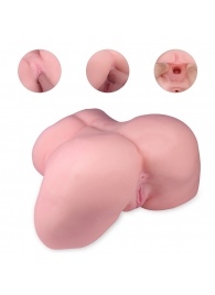 Реалистичный мастурбатор-полуторс с 2 рабочими отверстиями - S-HANDE - в Нефтекамске купить с доставкой