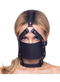 Черный намордник с кляпом-шаром Head Harness With A Gag - Orion - купить с доставкой в Нефтекамске