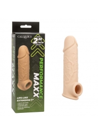 Телесная удлиняющая насадка на член Life-Like Extension 7” - 17,75 см. - California Exotic Novelties - в Нефтекамске купить с доставкой