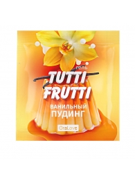 Пробник гель-смазки Tutti-frutti со вкусом ванильного пудинга - 4 гр. - Биоритм - купить с доставкой в Нефтекамске