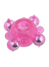 Эрекционное кольцо c бусинками - Toyfa Basic - в Нефтекамске купить с доставкой