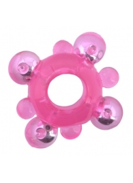 Эрекционное кольцо c бусинками - Toyfa Basic - в Нефтекамске купить с доставкой