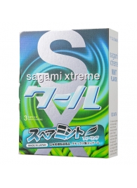 Презервативы Sagami Xtreme Mint с ароматом мяты - 3 шт. - Sagami - купить с доставкой в Нефтекамске