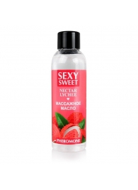 Массажное масло Sexy Sweet Nectar Lychee с феромонами и ароматом личи - 75 мл. - Биоритм - купить с доставкой в Нефтекамске