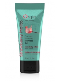 Съедобный интимный гель Orgie Lube Tube Cocktail Strawberry Mojito - 50 мл. - ORGIE - купить с доставкой в Нефтекамске