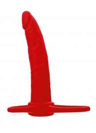 Красная насадка на пенис для двойного проникновения Black Red - 16,5 см. - ToyFa - купить с доставкой в Нефтекамске