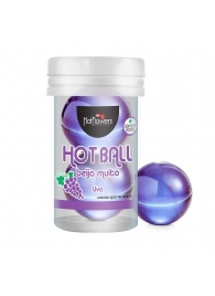 Лубрикант на масляной основе Hot Ball Beija Muito с ароматом винограда (2 шарика по 3 гр.) - HotFlowers - купить с доставкой в Нефтекамске