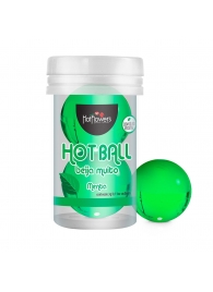 Лубрикант на масляной основе Hot Ball Beija Muito с ароматом мяты (2 шарика по 3 гр.) - HotFlowers - купить с доставкой в Нефтекамске