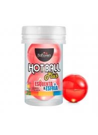 Лубрикант на масляной основе Hot Ball Plus с охлаждающе-разогревающим эффектом (2 шарика по 3 гр.) - HotFlowers - купить с доставкой в Нефтекамске